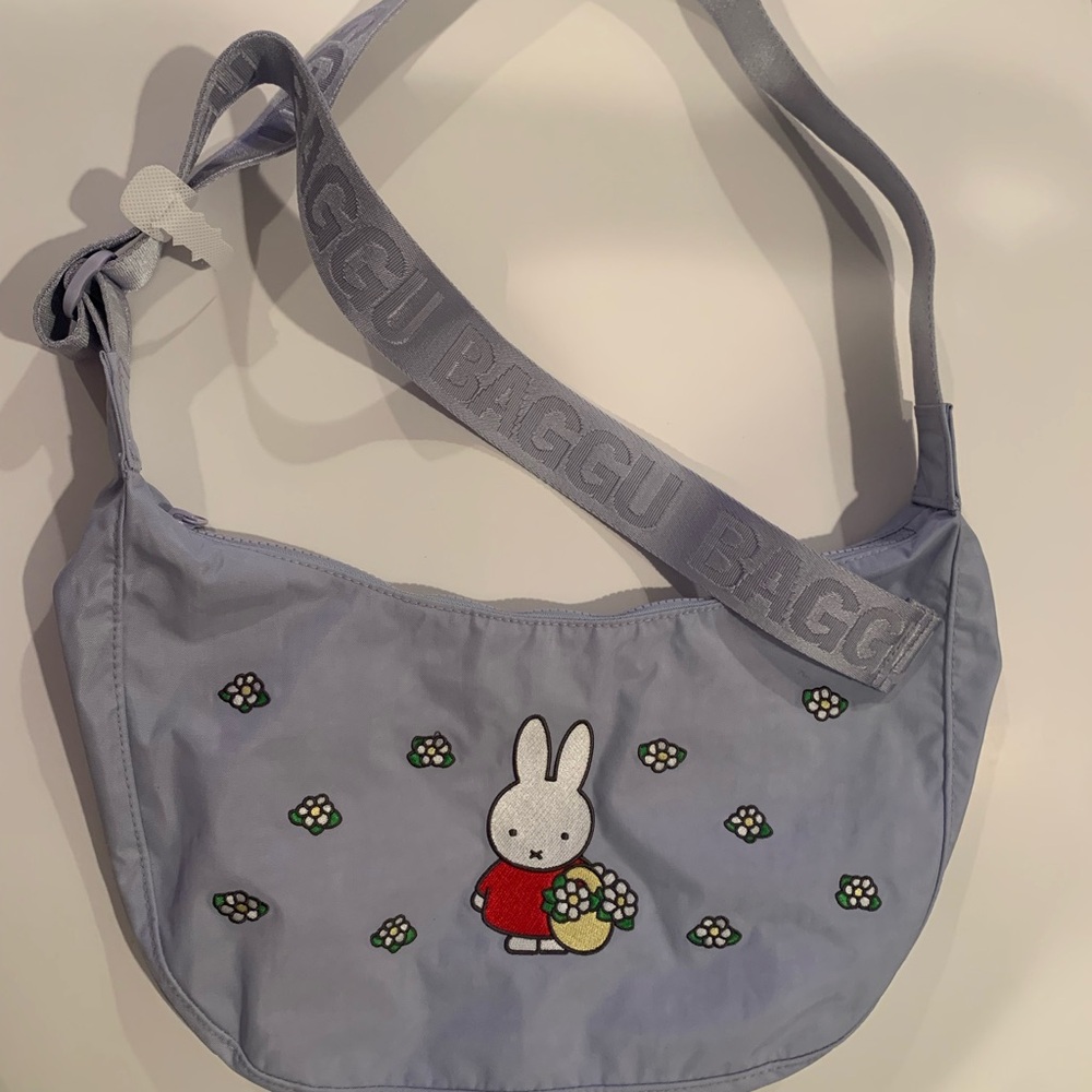 Baggu Light purple Crossbody Bag with Miffy Design